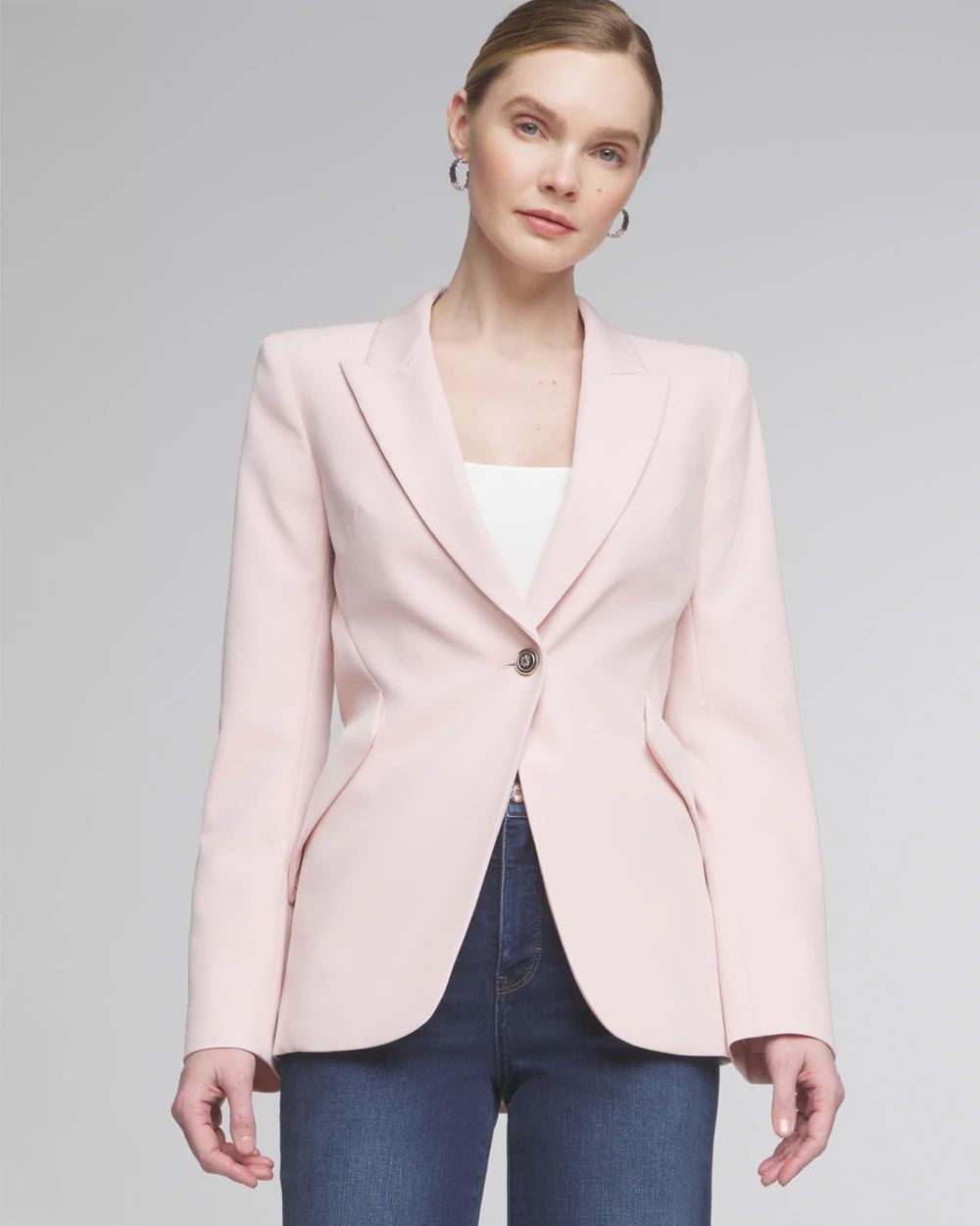 White house black market pink blazer shop